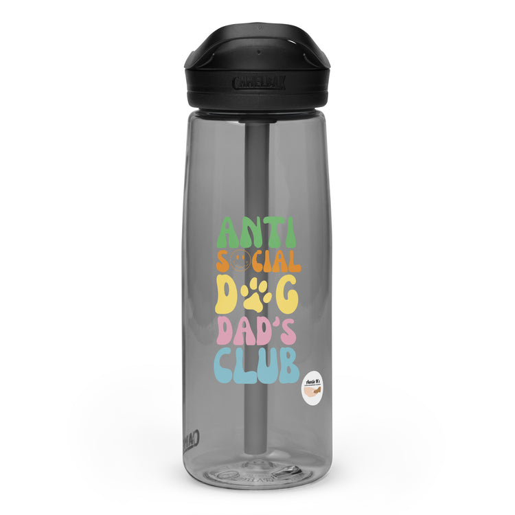 Anti Social Dog Dad's Club Water Bottle