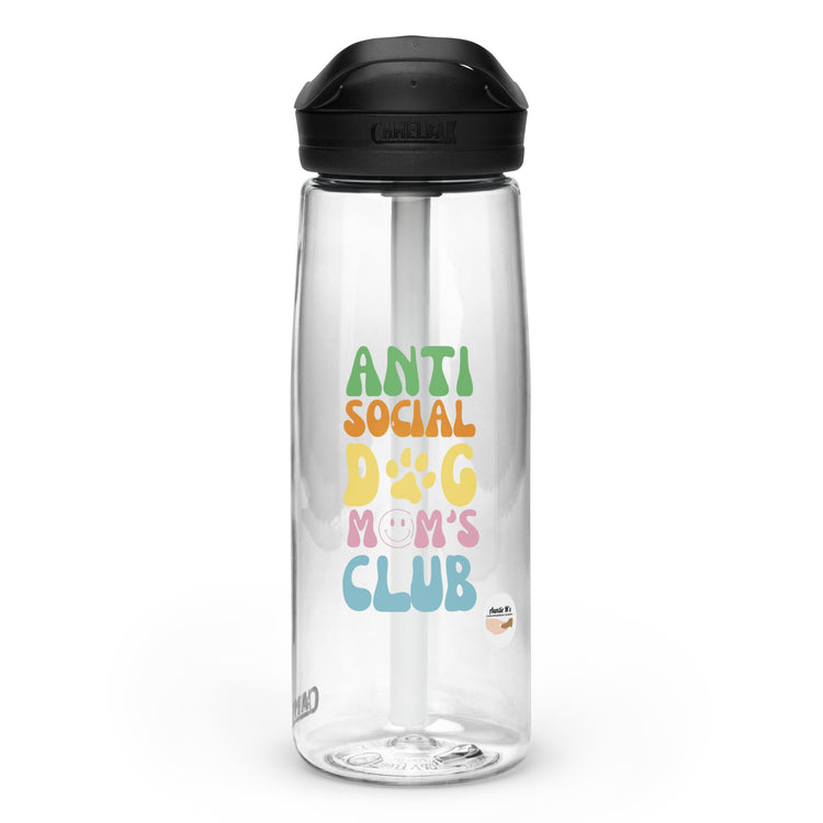 Anit Social Dog Mom's Club Water Bottle