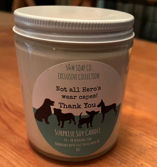 Not All Hero's Wear Capes Mystery Candle